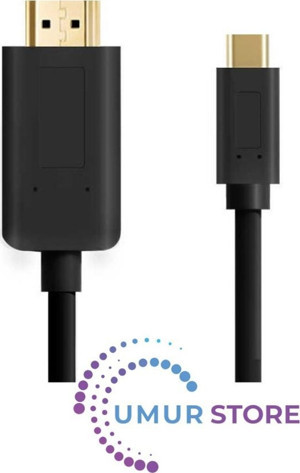 Type-C To HDMI 4K Kablo 3 Metre - Hdcp Özelliği - 10 Gbps Görüntü Aktarım Kablosu - Image 1