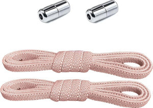 Hapshoe Ayarlanabilir 1 Çift Pudra Vidalı Kapsül Uçlu 6 MM Lastik Pratik Bağcık - Image 1