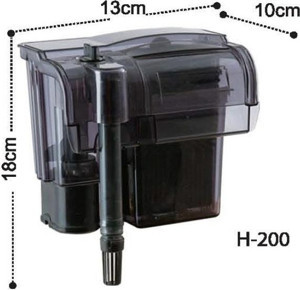 Dophin Askı Filtre 250 L/H H200 Dolphin H200 Hanging Filter Askı Şelale Filtre (Dışta Kullanım) - Image 1