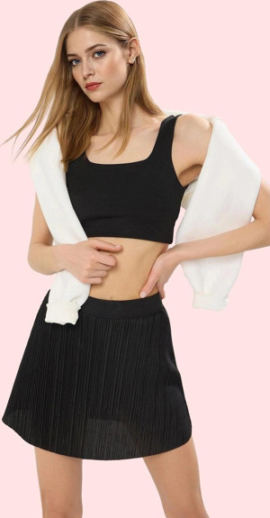 Kadın Spor Şort Etek Pileli Boru Paça Yaz Aylarının Vazgeçilmezi Günlük Kullanım Hafta Sonu - Image 1