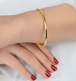 Kuyumcu Nurettin 10 gr (GRAM) Oluklu Ajda Bilezik Işçiliksiz 22 Ayar Altın