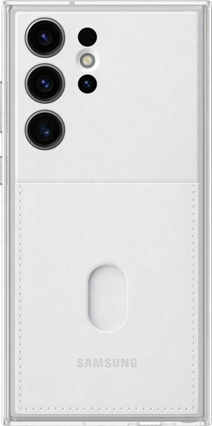 Samsung Galaxy S23 Ultra Çerçeveli & Kart Yuvalı Kılıf - Beyaz - Image 1