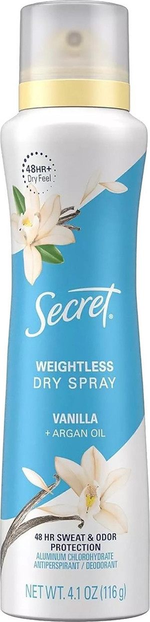 Secret Vanilla Antiperspirant Kuru Sprey Deodorant 116GR - Image 1