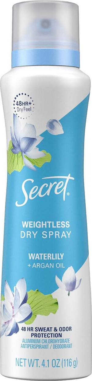 Secret Waterlily Antiperspirant Kuru Sprey Deodorant 116GR - Image 1
