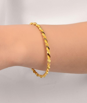 Kuyumcu Nurettin 22 gr (GRAM) Paftalı Burma Bilezik 22 Ayar Altın