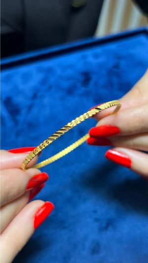 Kuyumcu Nurettin 15 gr (GRAM) Yatırımlık İşçiliksiz İkili Burma Bilezik 22 Ayar Altın