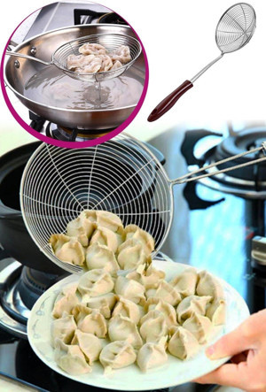 Toptanpro Paslanmaz Çelik Tel Haşlama Ve Kızartma Kevgiri Kategori: Dekora - Image 1