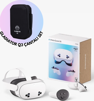 Meta Quest 3S VR Gözlük + Gladiator Q3 Taşıma Çantası - Image 1