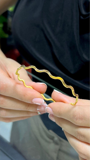 Kuyumcu Nurettin 12 gr (Gram) Sarmal Çizgi Ajda Bilezik Yatırımlık İşçiliksiz 22 Ayar Altın