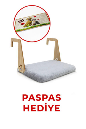 Peluş Kalorifer Petek Radyatör Yatağı Kedi Geniş Kedi-Köpek Kalorifer Yatağı, Hediye Paspas - Image 1