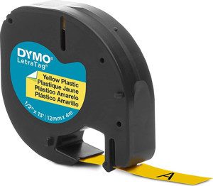 DYMO LetraTag Plastik Sarı Şerit 59423 (12mm x 4 metre) - Image 1