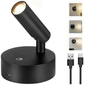 Ledx AL-XYD05 Çok Fonksiyonlu Dokunmatik Şarjlı 1200mAh Duvar Aplik 3000K-4000K-6500K TYPE-C Şarj Girişli - Image 1