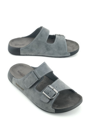 Gezer Naturela Comfort Erkek Yazlık Rahat Taban Suni Deri Tek Cırt Cırtlı Tek Tokalı Ayarlanabilir G - Image 1