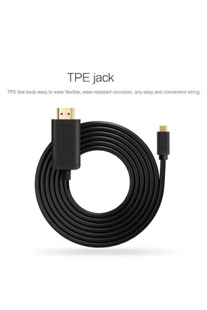 Qgeem Qg-Ua11 Type-C To Hdmı 4K Kablo 120 Cm - Hdcp Özelliği - 10 Gbps Görüntü Aktarım Kablosu - Image 1