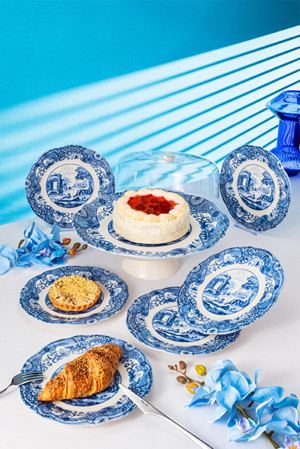 Fecra Vintage Blue 8 Parça Sunum Seti - Image 1