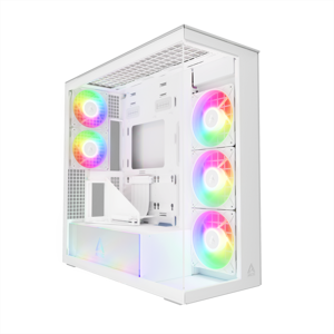 Arctic EXTENDER FAN 420MM SIVI SOGUTMA DESTEKLI KULE TIPI KASI E-ATX 5x Fans White Tempered Glass USB-C