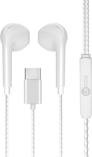 LENOVO LECOO EH104C-W Stereo Type-C Beyaz Kulak İçi Mikrofonlu Kulaklık - Image 1