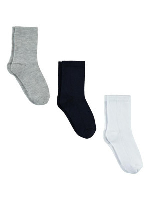 Civil Boys Düz Renkli 3 Lü Set 2-12 Yaş Soket Çorap - Standart4-5 Yaş - Image 1