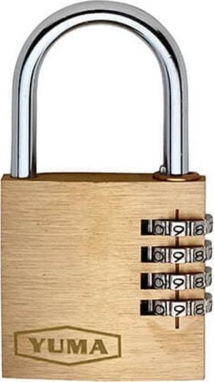 Yuma Kilit Yuma Ym2140 Şifreli Asma Kilit 4 Haneli Pirinç Blister Ambalaj 40Mm - Image 1