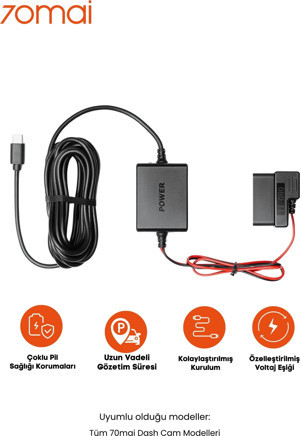 70mai OBD-II Park Gözetim Kablosu (Tüm Type-C Kameralar ile Uyumlu) - Image 1