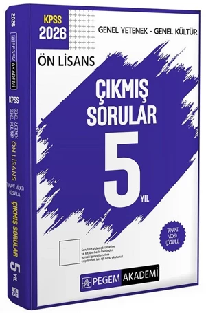 2026 KPSS Ön Lisans Çıkmış Sorular Son 5 Yıl Çözümlü Pegem Akademi Yayınları - Pegem Akademi Yayıncılık - Image 1