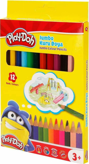 Buradabuldun Play Doh Jumbo Kuru Boya 12 Renk - Image 1