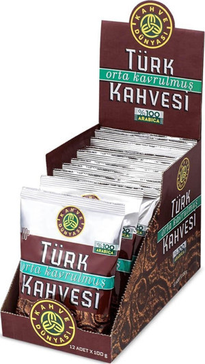 Kahve Dünyası Orta Kavrulmuş Türk Kahvesi 100 gr 12'li - Image 1