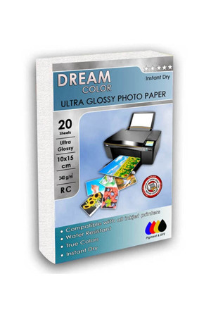 Dream Color Canon Yazıcılar Için Ultra Parlak Fotoğraf Kağıdı 10X15 20 Yaprak 240 Gr - Image 1