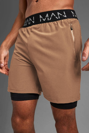 Man Of Man Unisex Şort,Astarlı Şort,Gym Şort, Fitness Şort,Gizli Cepli Şort, Fitness Taytlı Şort - Image 1