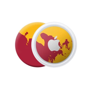 Papscover Apple Airtag Kaplama Sarı Kırmızı - Image 1