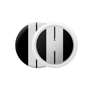 Papscover Apple Airtag Kaplama Siyah Çift Beyaz Şerit - Image 1