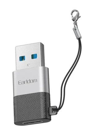 Earldom Tak Çalıştır USB to Type-C Dönüştürücü-Gri - Image 1