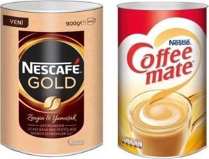 Nescafe Gold 900 gr Teneke Kutu + Coffee Mate 2000 gr Teneke Kutu kahve Kreması - Image 1