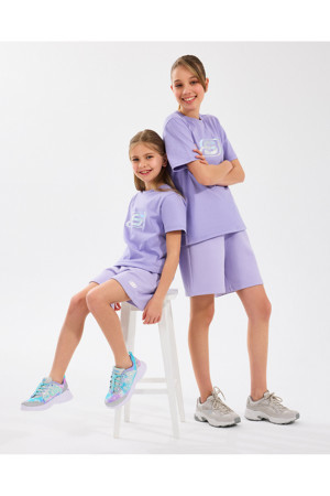 Skechers G Lw Fleece Short Büyük Kız Çocuk Mor Şort Sk2510041-505 - Image 1
