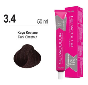 NEVACOLOR SAÇ BOYASI 3.4 KOYU KESTANE - Image 1