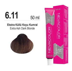 NEVACOLOR SAÇ BOYASI 6.11 EKSTRA KÜLLÜ KOYU KUMRAL - Image 1