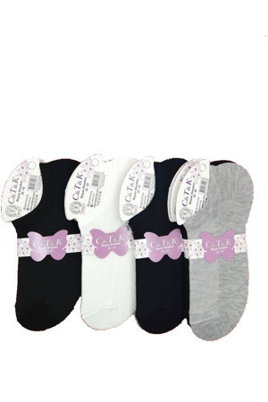 Ctk Kadın Renkli 3 Çift Ekonomik Görünmez Babet Çorap - Image 1