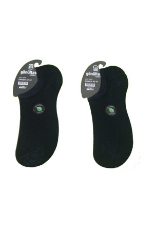 Gönültaş Erkek 3 Çift Siyah Renk Dikişsiz Bambu Çorap - Image 1