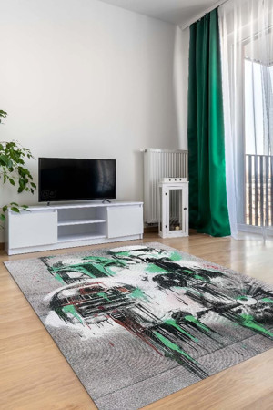 Homshtag Yıldız Karakterler Film Halısı Star Wars Temalı Film Halısı Gri Renkli Star Wars Filmi Halı - Image 1