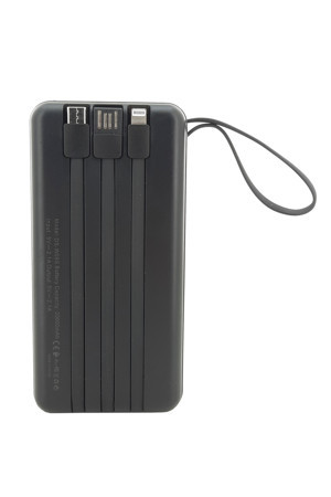 Dunspin Led Ekranlı Powerbank 10000Mah Dahili Type-C Kablo Dahili Lightning Kablo İphone Uyumlu Ds-W09 - Image 1