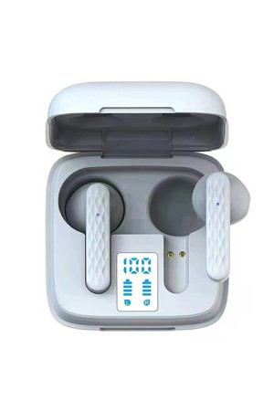 Coverzone Kablosuz Tws Bluetooth Type-C Led Ekranlı Kulakiçi Kulaklık Beyaz - Image 1