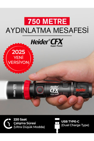 Heider CFX Zoom Super Power V4 - 2025 Yeni Versiyon - Dual Charge Type (USB Type-C +Adaptör) - Image 1