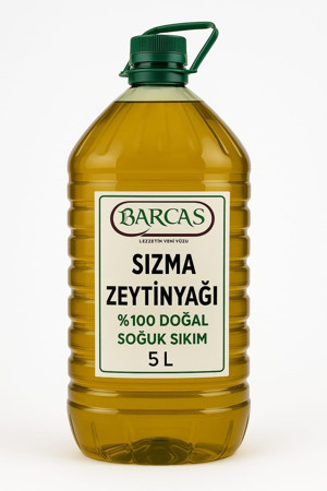 BARCAS 5 LT %100 DOĞAL SOĞUK SIKIM SIZMA ZEYTİNYAĞ - Image 1