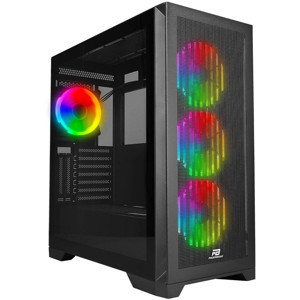 PowerBoost POWER BOOST VK-G4306S POWERSIZ RING Full Tower E-ATX ARGB Black Mesh Front