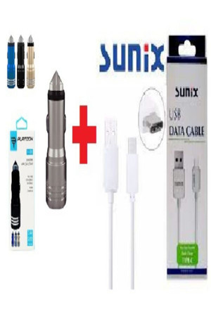 Plato Pl-9111 Çift Usb-5V2.4A Çakmaklık Araç Içi Şarj Cihazı+Sunix Type-C Usb Şarj -1 Mt - Image 1