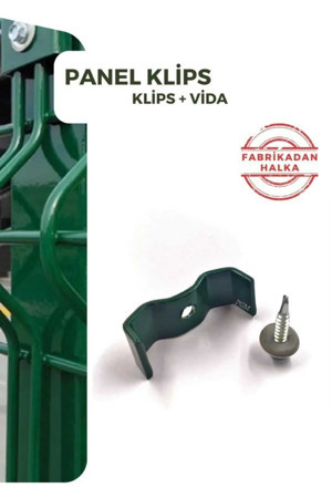 Ör-As Tel Örgü & Panel Çit Sistemleri Klips Bağlantı Aparatı 80 Adet (Vida Dahil) - Image 1