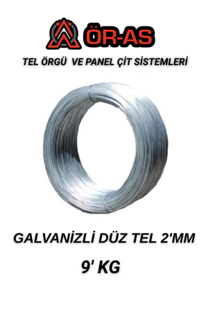 Ör-As Tel Örgü Galvanizli Tel - 9 Kg - 2Mm - Bağlama Teli Paslanma Yapmaz - Image 1