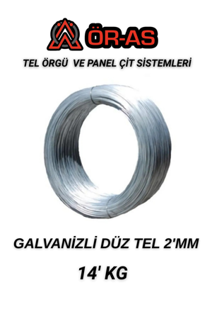 Ör-As Tel Örgü Galvanizli Tel - 14 Kg - 2Mm - Bağlama Teli Paslanma Yapmaz - Image 1