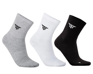 Techsport Tenis Corap 3 Lu Siy Bey Gri Tenis Çorabı (3 Çift) TS703TNS-103 Çok Renkli - Image 1