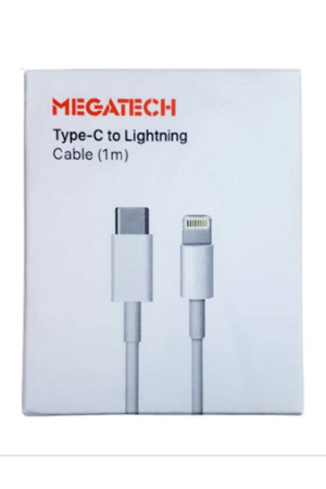 Megatech Type-C Lightning Iphone Uyumlu Hızlı Şarj Kablosu 1M - Image 1